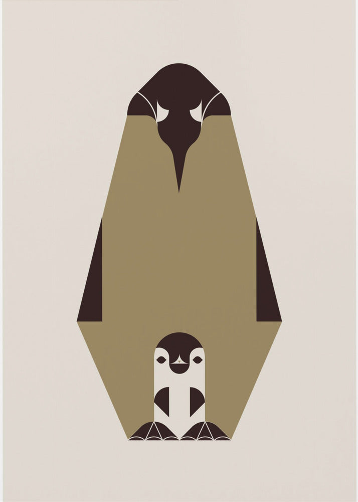 Golden Animals - Royal Penguin (white) | Canvas