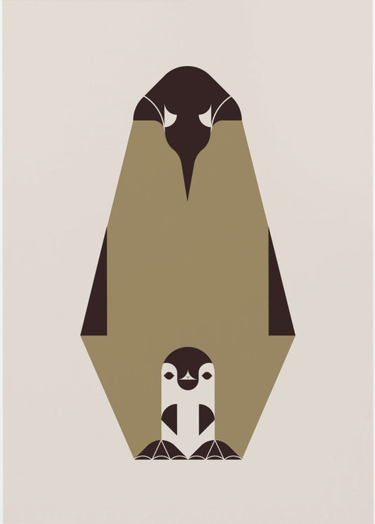 Golden Animals - Royal Penguin (white) | Canvas