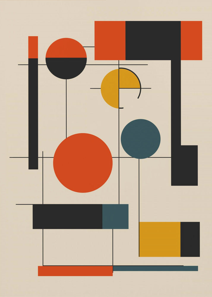 Geometric Shapes And A Balanced Color PaletteGeometric Harmony | Poster