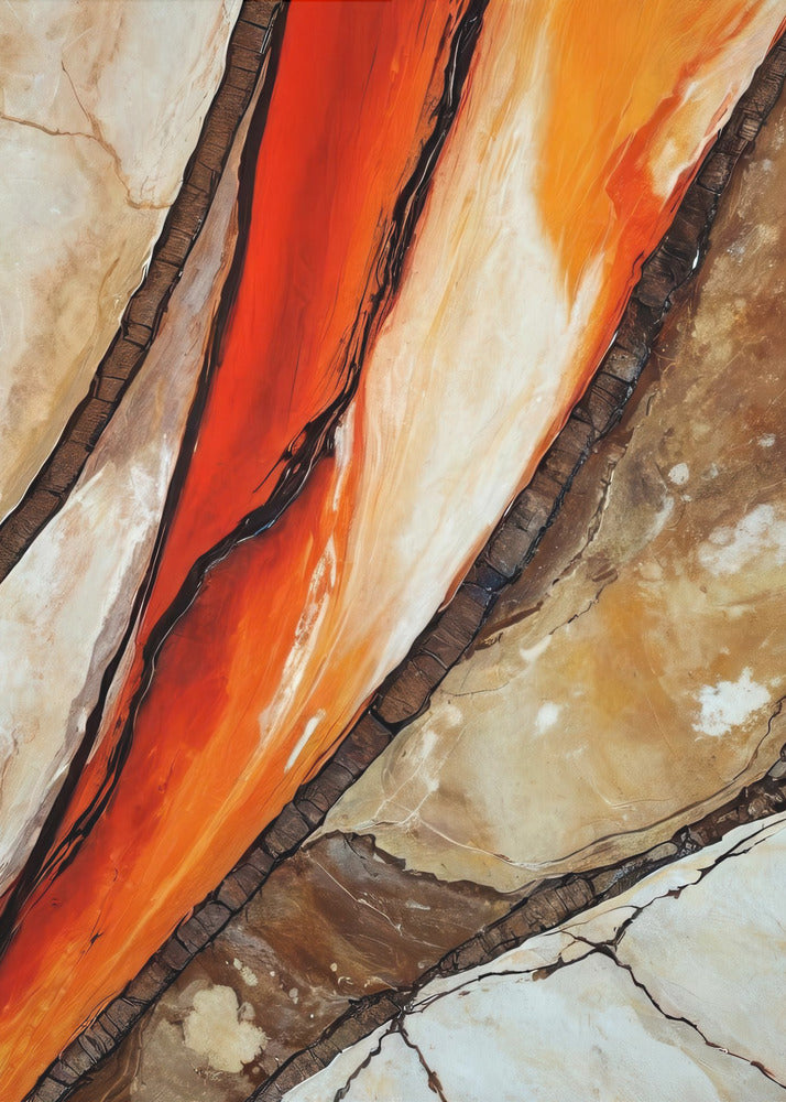 Fiery Canyon Veins | Poster