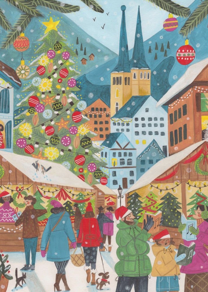 Christmas Market in the Village | Canvas