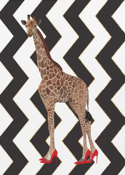 Giraffe Heels zigzag | Poster