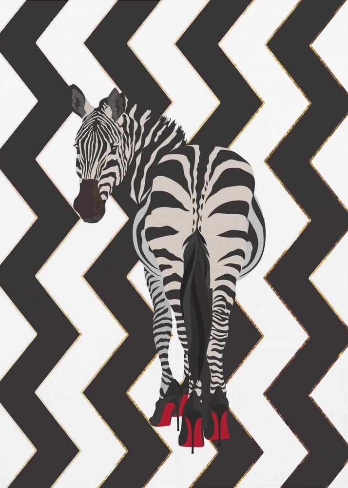 Zebra Heels Zigzag | Poster