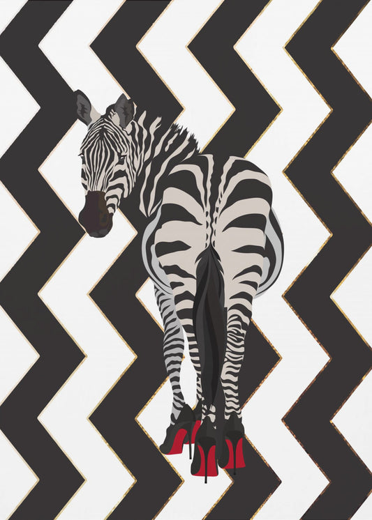 Zebra Heels Zigzag | Poster