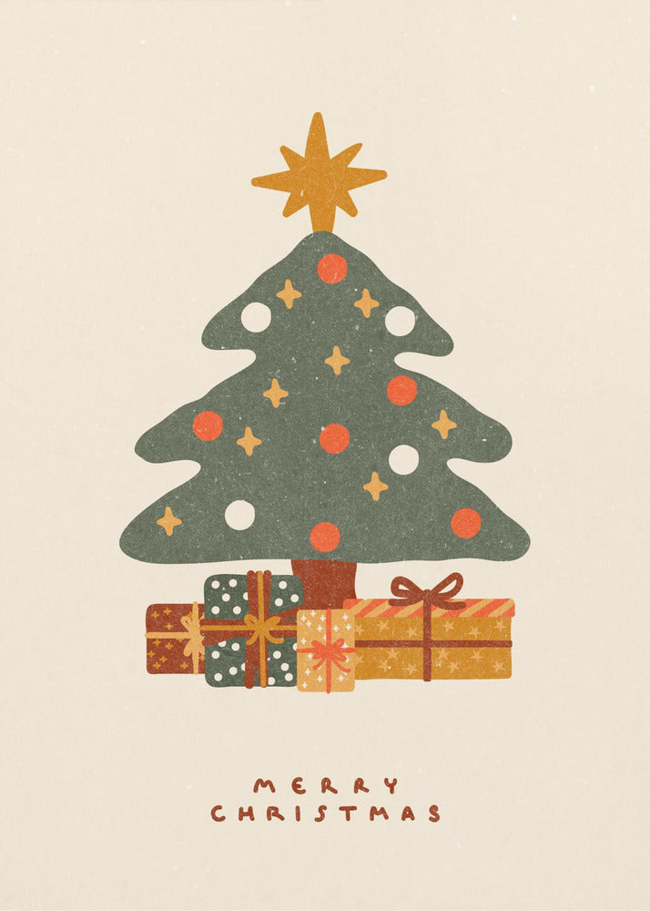 Christmas tree with gifts | Canvas