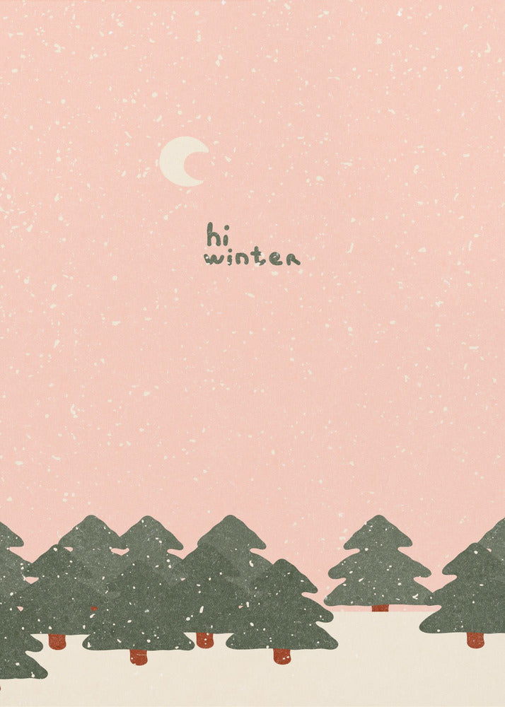 Magical snowfall in the forest. Hello winter | Canvas