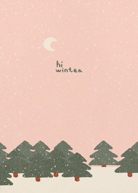 Magical snowfall in the forest. Hello winter | Canvas