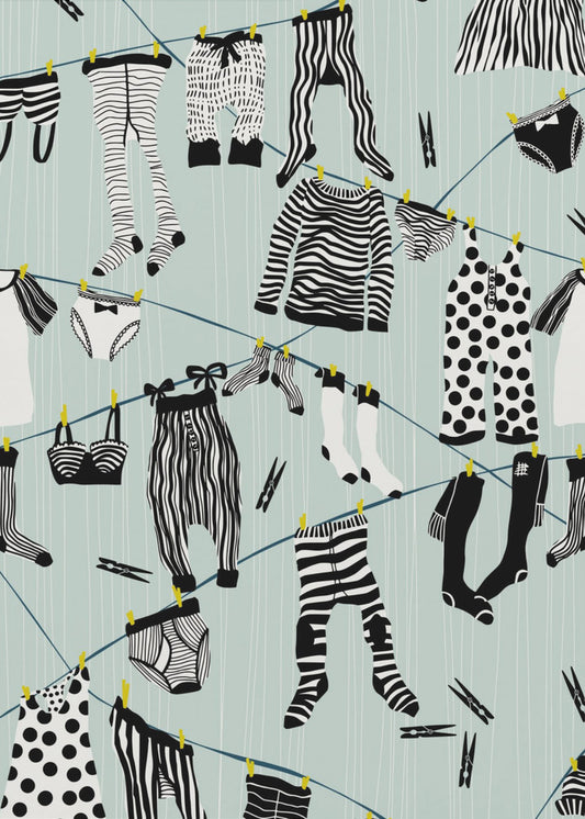 Hang out in laundry room pattern | Poster