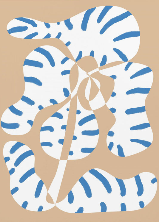 Abstract Shapes Flower Tiger print | Canvas