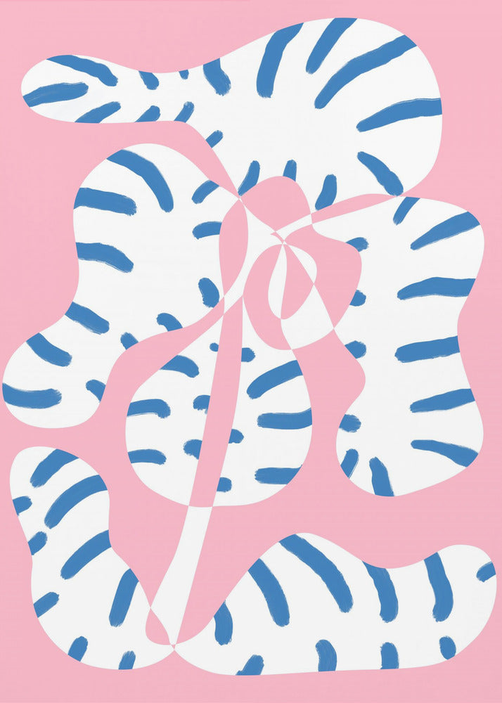 Abstract Shapes Flower Tiger print | Poster