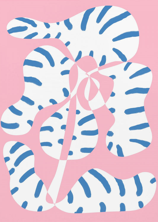 Abstract Shapes Flower Tiger print | Poster