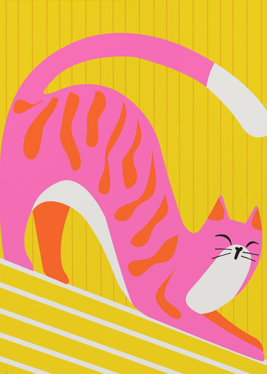 Snoozing Whiskers, Bright Adorable Cat | Poster