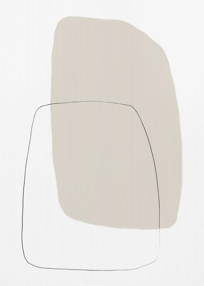 Two Overlapping Organic Shapes | Poster