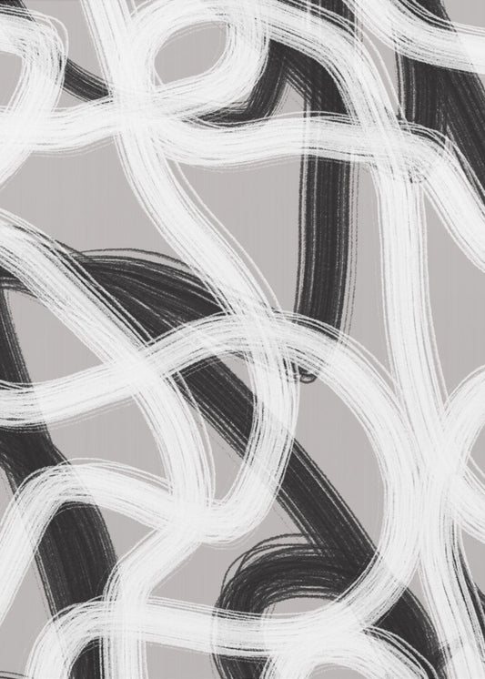 Black And White Brushstrokes | Canvas