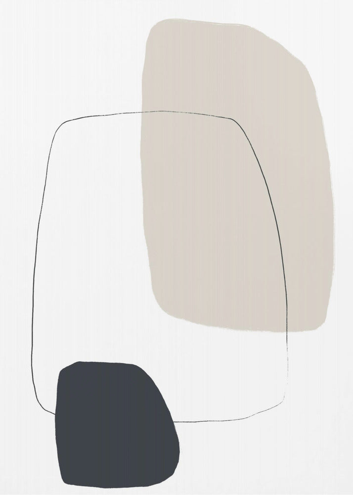 Organic Shapes In Neutral Tones | Poster