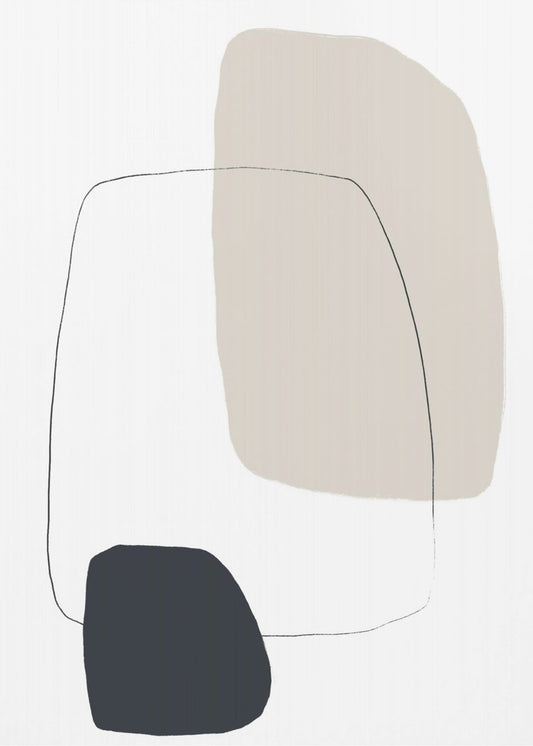 Organic Shapes In Neutral Tones | Canvas