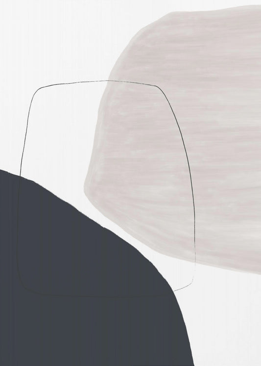 Abstract Artwork With Soft Beige And Brown Tones | Poster