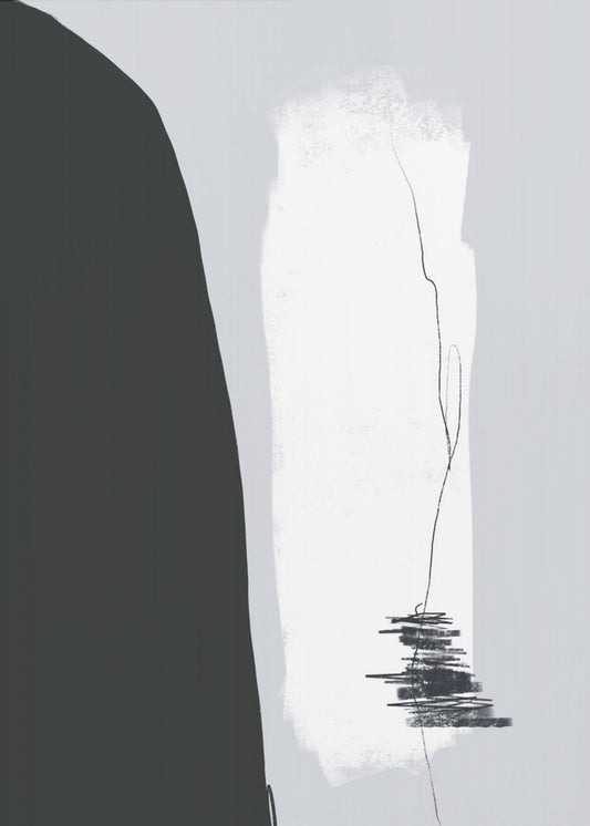 Black Shape Against A Light Background | Canvas