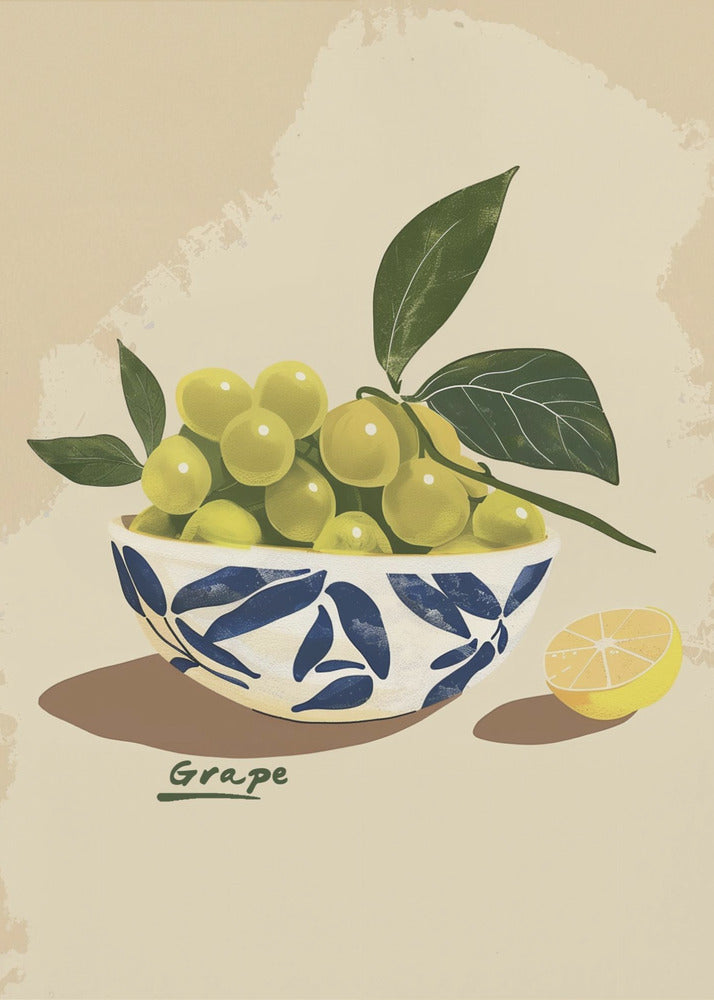 Bowl of Grapes | Canvas