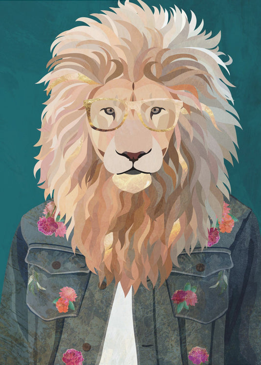 Golden fashion lion 2 | Canvas