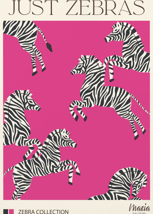 JUST ZEBRAS. Zebra Collection | Poster