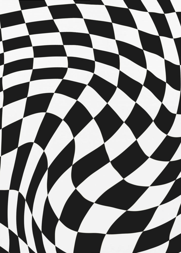 Checkerboard black and white | Poster