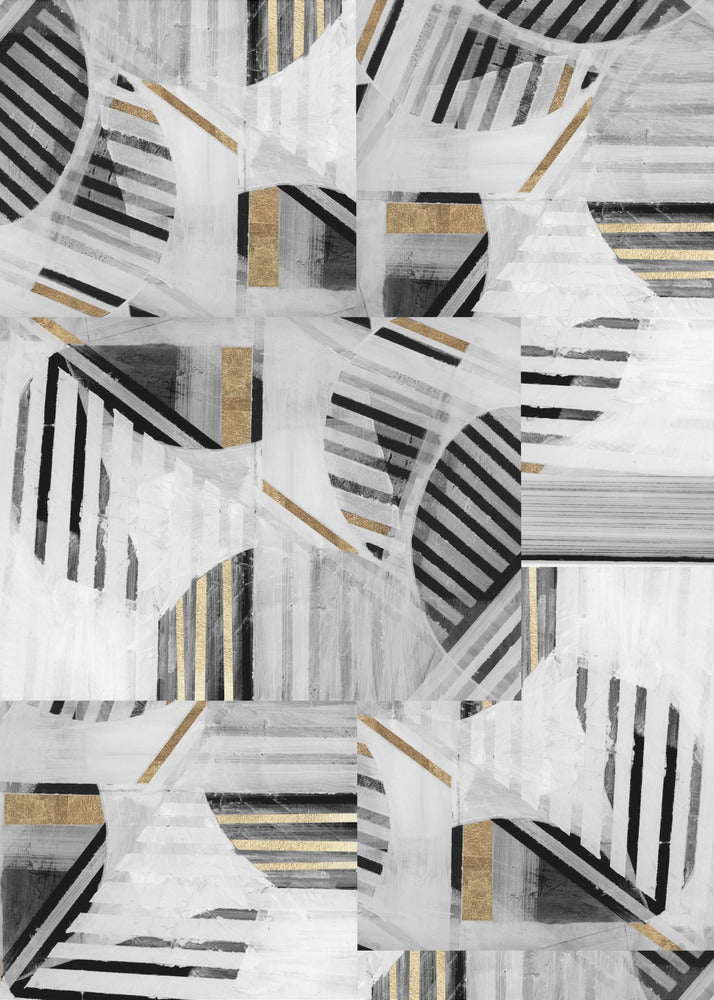 Abstract Back White Gold1 | Canvas