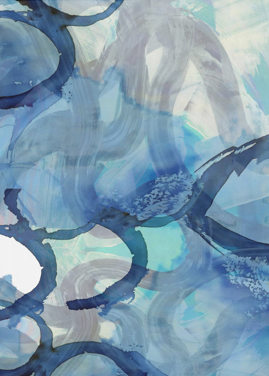 Blue Abstract Swirls 2 | Canvas