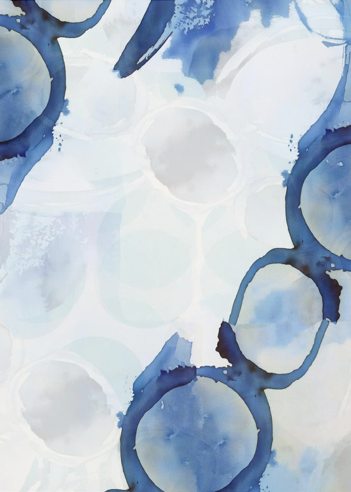 Blue Abstract Swirls 3 | Poster