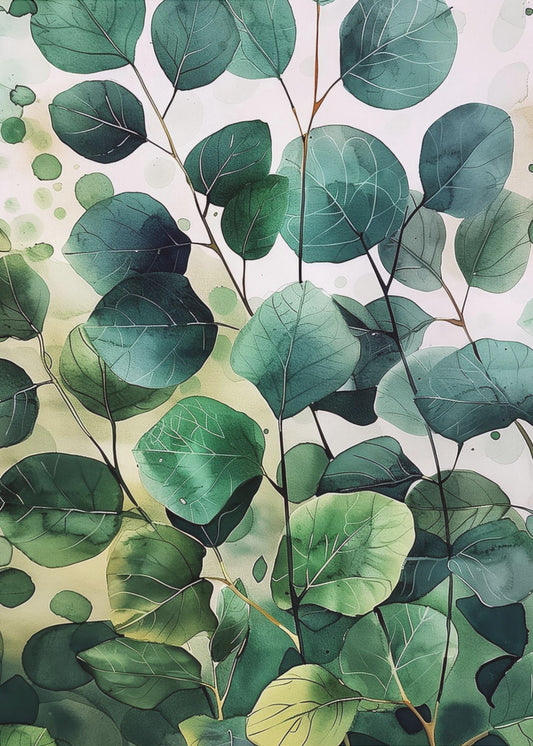 Nature Flowers and Leaves Watercolor Art (9) | Poster