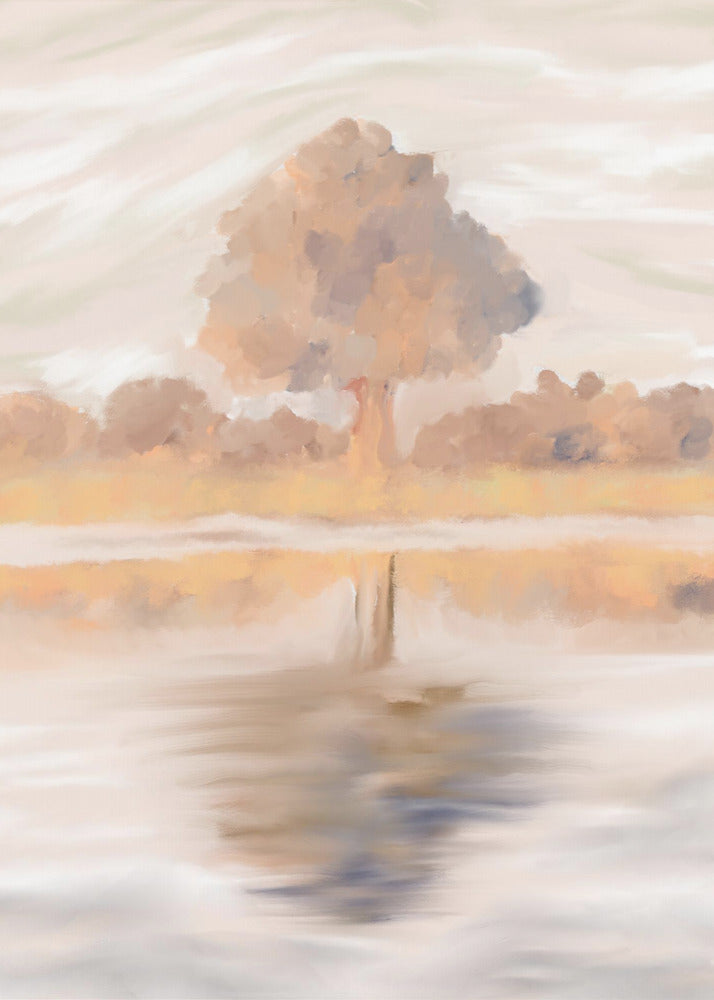 Sovereign Reflections of the Jackalberry Tree, Caprivi, Botswana | Poster