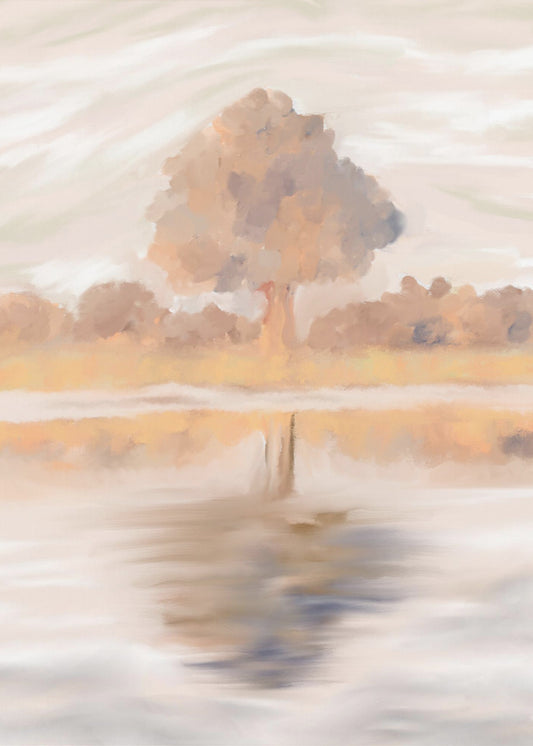 Sovereign Reflections of the Jackalberry Tree, Caprivi, Botswana | Canvas