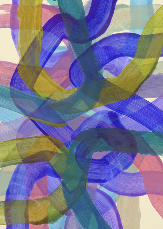 Cobalt Shuffling 1 | Canvas