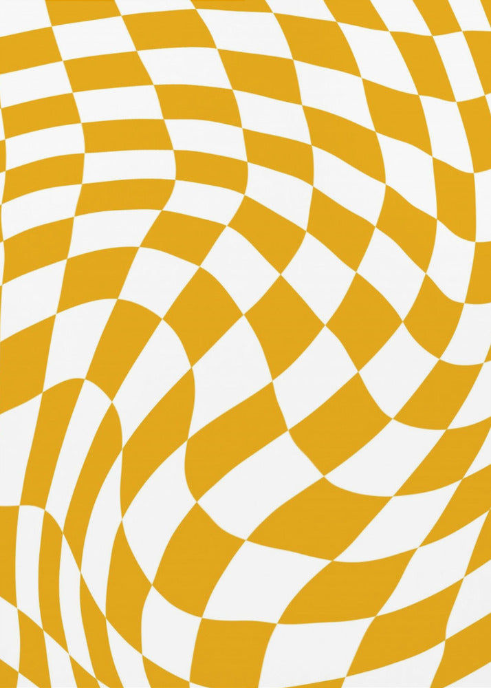 Checker yellow Checkerboard | Poster