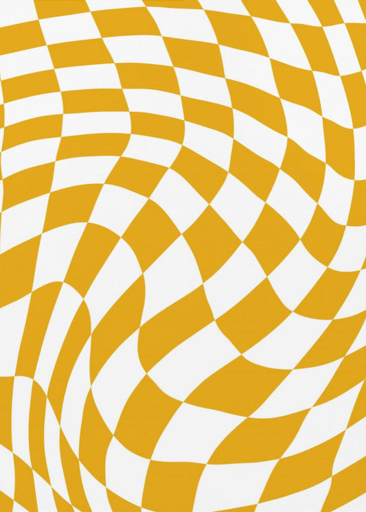 Checker yellow Checkerboard | Poster