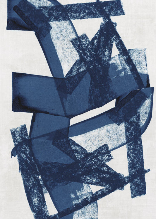 Abstract Blue Structure 2 | Poster