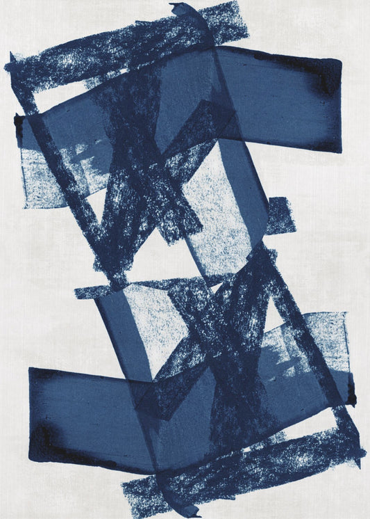 Abstract Blue Structure 3 | Canvas