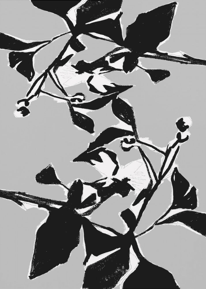 Black Floral Silhouette 1 | Canvas