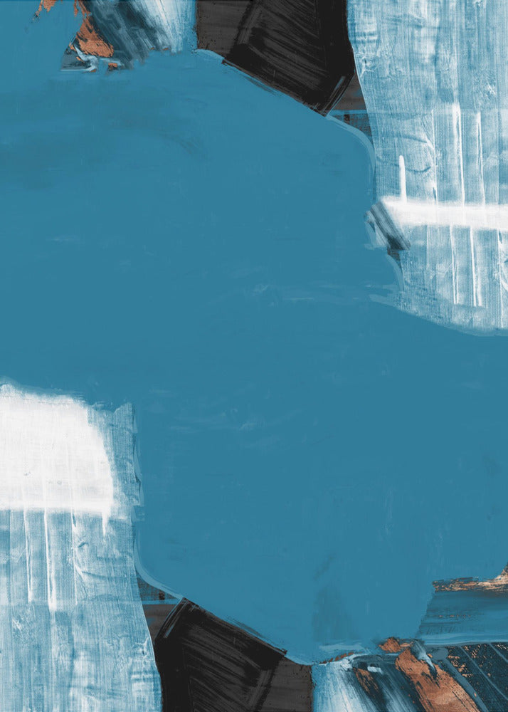 Teal Gold Shapes 1 | Canvas