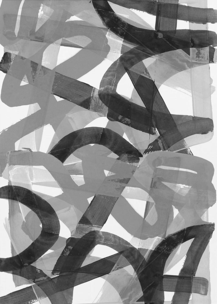 Shuffling Steps Black and White 2 | Poster