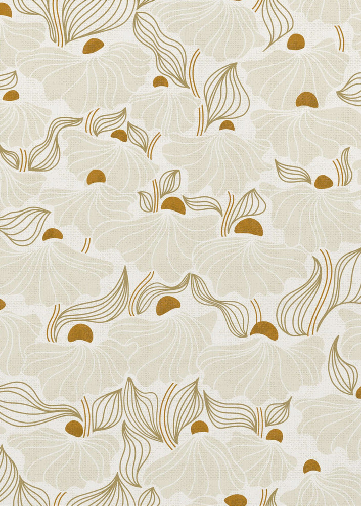 calming essentials Natural flow meadow ivory pattern | Poster