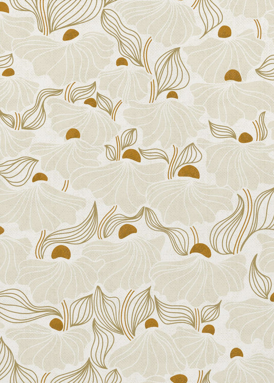 calming essentials Natural flow meadow ivory pattern | Canvas