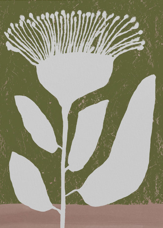 Botanical Design Of A Flower Against | Poster