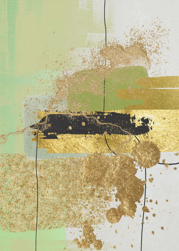 Liquid  Greens 1 | Canvas