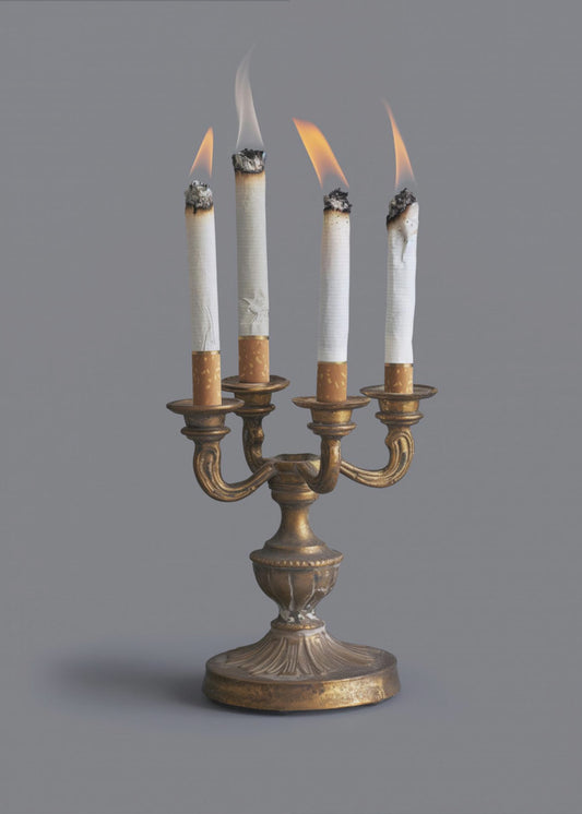 Smoking candlestick | Poster