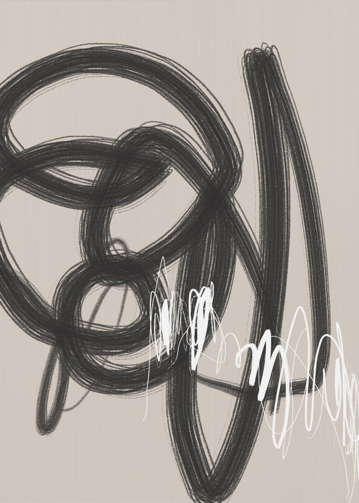 Sweeping Black and White Lines | Poster