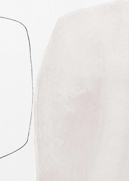 Simple Line and Soft White Texture | Canvas
