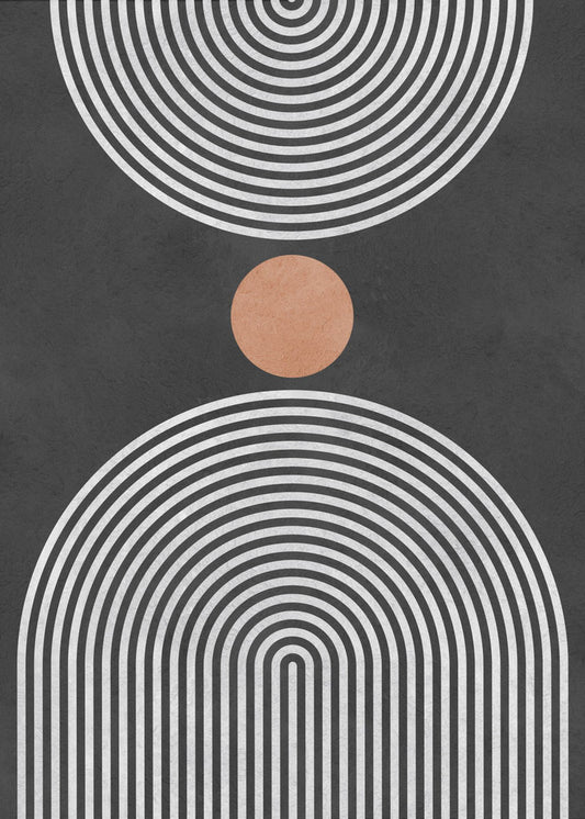 Circles on black background 5 | Poster