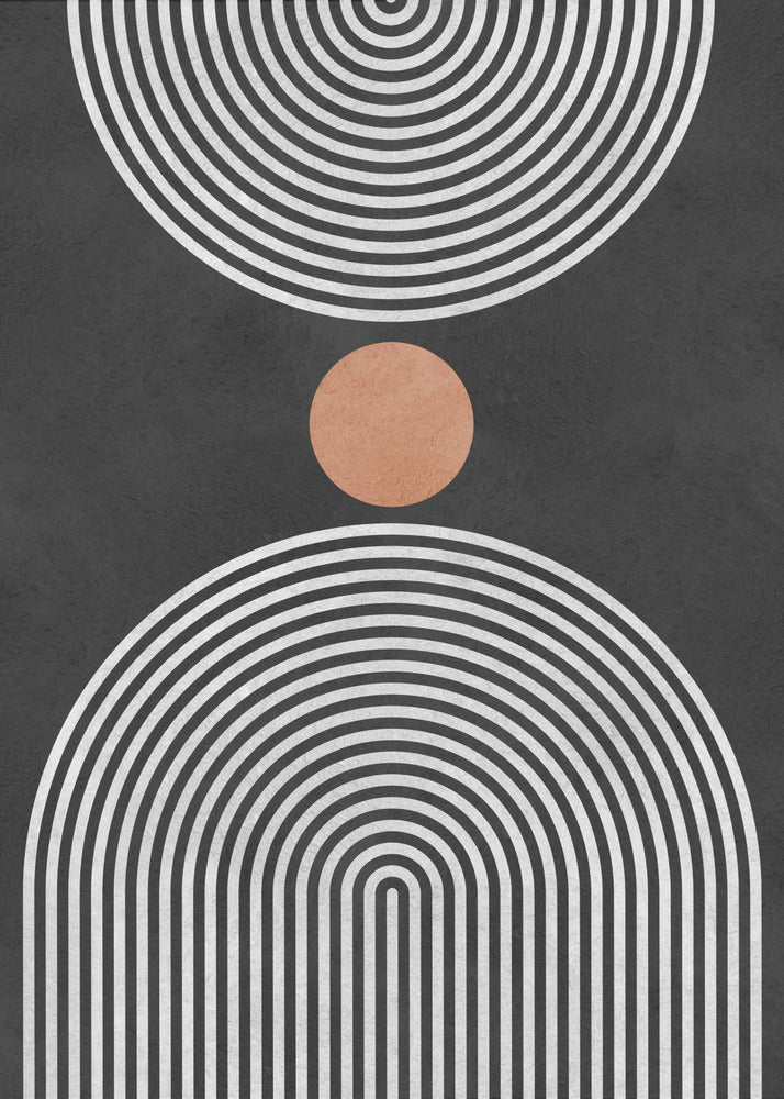 Circles on black background 5 | Canvas