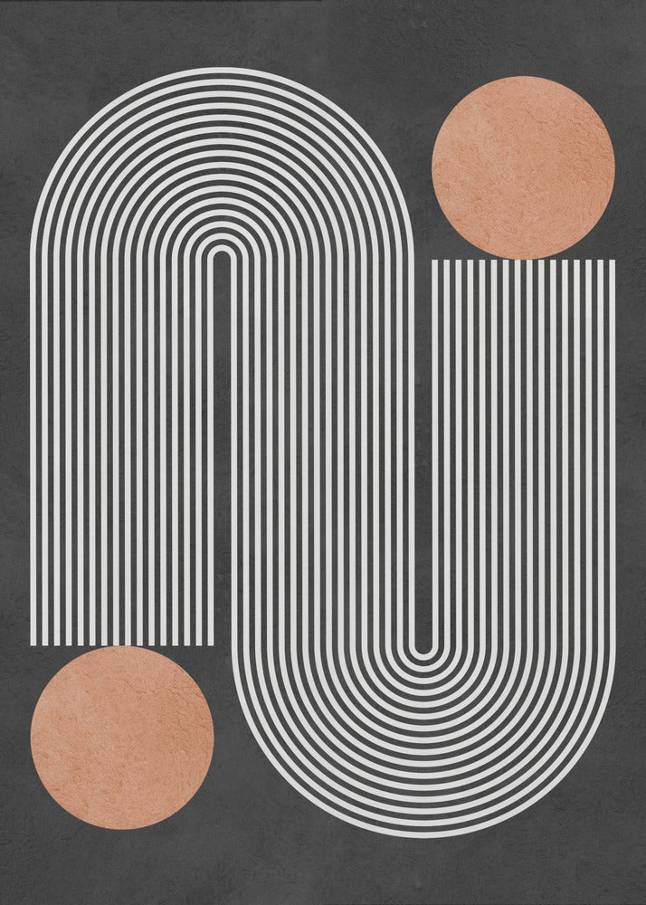 Circles on black background 1 | Poster